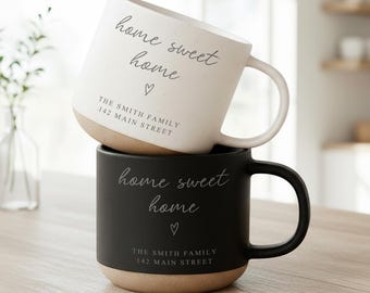 Custom Home Sweet Home Mug Personalized Housewarming Gifts New Home Address Present Realtor Closing Gift First Time Homeowner Cup Gifts