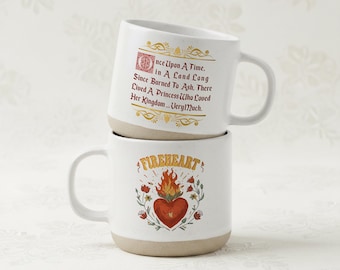 Feuerherz Becher, Thron aus Glas Buchliebhaber Geschenk