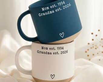 Mug nouvelle grand-mère, personnalisation personnalisée, cadeau pour une nouvelle maman, personnalisé, cadeau nouvelle maman, faire-part de grossesse