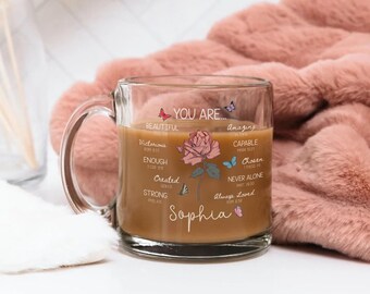 Personalisierte Tasse, Bibel-Vers-Kaffeetasse, Sie sind Inspiration, christliche Inspiration, inspirierende Geschenke, christliche Geschenke, Geschenke für Frauen