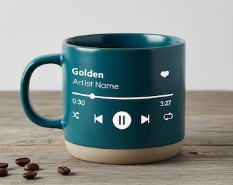 Custom Song Title Artist Name Pottery Mug