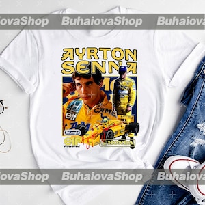Vintage Ayrton Senna Racing Graphic Tee - Unisex Cotton Shirt