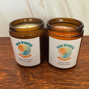 Soy Wax Candle Glass Jar: Custom Scent and Color 8oz (Set of 2)