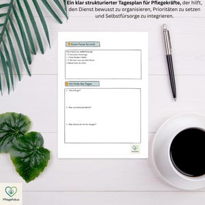 CareFocus Daily Planner (PDF) – Structure & Self-Care in Daily Care | 1-page printable template for caregivers