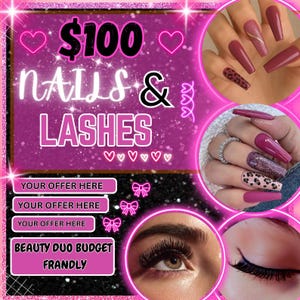 Nail Flyer DIY Nail Tech Flyer Nail Special Deal Flyer Nail Flyer Bookings Nail Tech Booking Flyer Nail Book Now DIY Nail Deal Booking Flyer