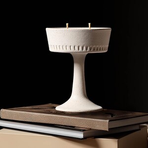 Etched Ceramic Candle: Soy Wax Aromatherapy, Wabi-Sabi Decor