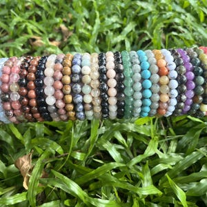 Elegant Crystal Beaded Bracelet Handmade with Natural Gemstone Beads,Delicate Jewelry Gift for Women and Men, Minimalist Accessory