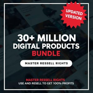 30+ Millionen Wiederverkaufs-Digitalprodukte-Bundle, ideal für ein passives Einkommen, Master Resell Right