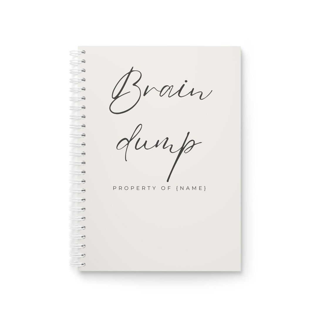 Brain Dump Spiral Notebook | Personalized Journal for Ideas, Daily ...