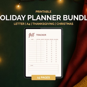 Printable Holiday Planner Bundle | For Busy Moms, Planners, or Teachers | PDF Instant Download | Holiday Organizer Kit