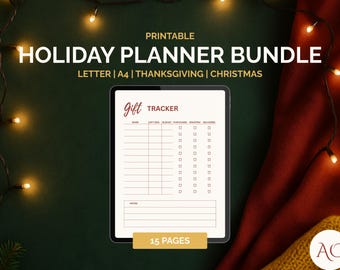 Urlaubs Planer Bundle: Thanksgiving & Weihnachtskalender (PDF Sofortdownload)