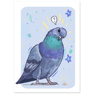Crumb! A5 matte pigeon print - 13 x 18cm