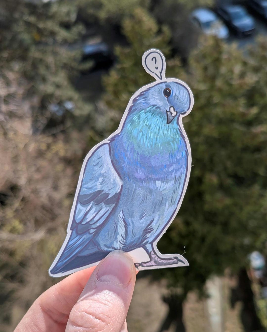 Pigeon Sticker - Original Artwork on Matte Vinyl Paper - Etsy