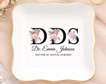 Plato para joyas personalizado para Doctor en Cirugía Dental, Plato para baratijas de graduación de DDS personalizado, Plato para anillos de regalo de graduación de Doctor en Odontología