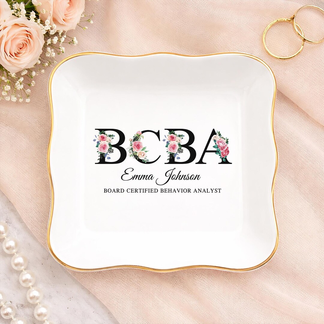 Personalized BCBA Jewelry Dish, Custom Board Certified Behavior Analyst ...
