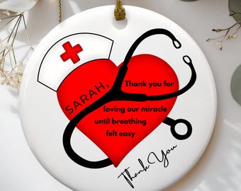 Nicu nurse ornament gift, rn nurse appreciation gift, Custom Neonatal ICU Nurse Ornament,New Nurse graduation Gift,Nicu Nurse Christmas gift