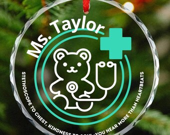 Pediatric nurse ornament gift, Personalized rn nurse ornament gift, nurse appreciation gift, New Nurse Gift, Graduation Gift, rn keepsake