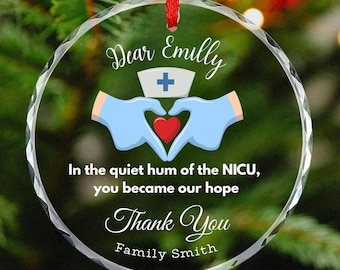 Nicu nurse ornament gift, rn nurse appreciation gift, Custom Neonatal ICU Nurse Ornament,New Nurse graduation Gift,Nicu Nurse Christmas gift