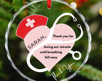Nicu nurse ornament gift, rn nurse appreciation gift, Custom Neonatal ICU Nurse Ornament,New Nurse graduation Gift,Nicu Nurse Christmas gift