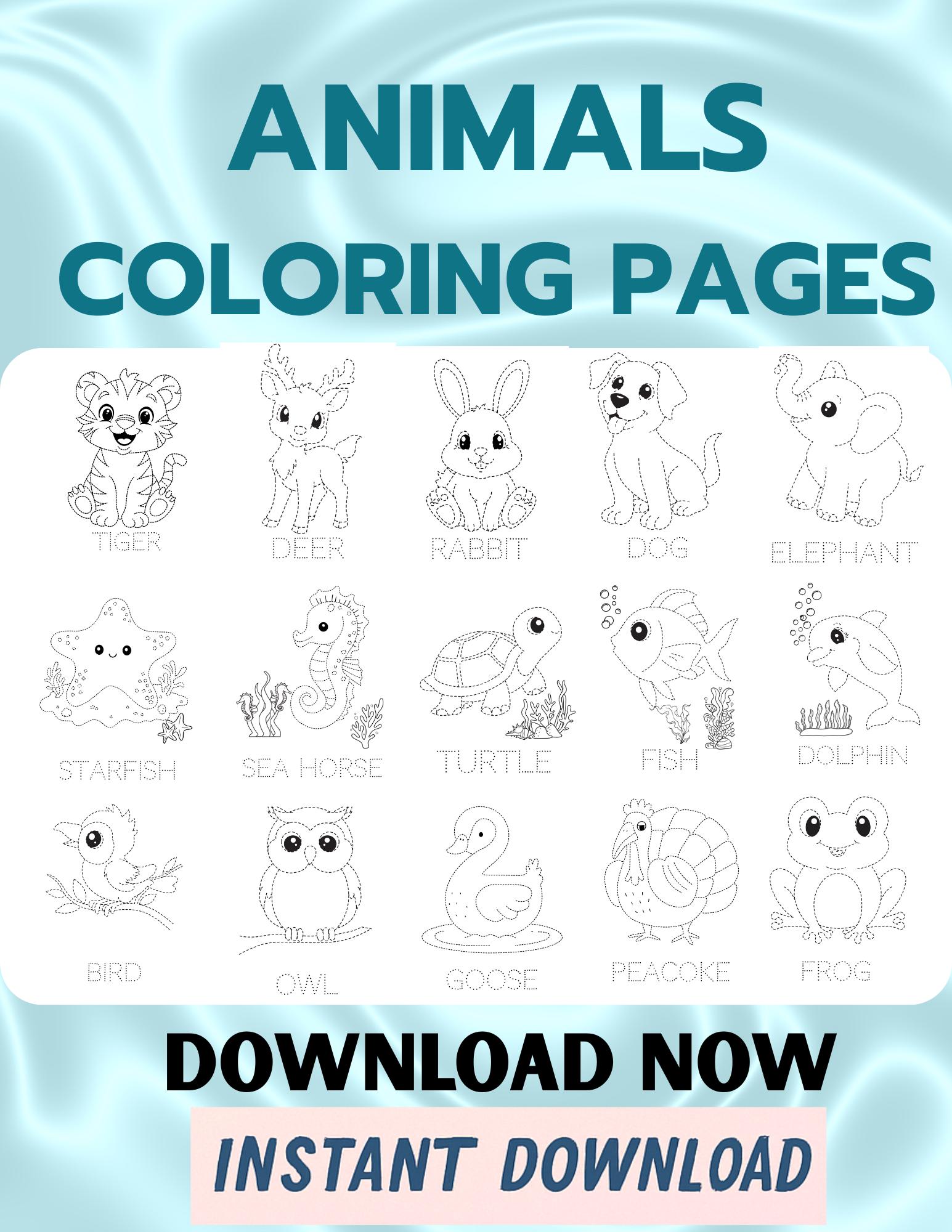 44 Easy Starfish Crafts for Kids 25 Animals Tracing Coloring Pages Printable Activity Preschool Instant…