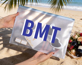 Gepersonaliseerde pooltas, strandtas bruidsmeisje, schaduw monogram pooltas, waterdichte pooltas, gunst vrijgezellenfeest, cadeaus bruidsmeisje