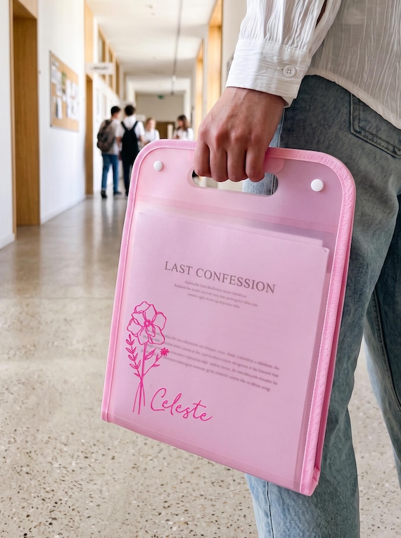 Personalized A4 Document Organizer Bag, Expanding Portable File Holder, Custom File Storage, Teacher Appreciation Gift