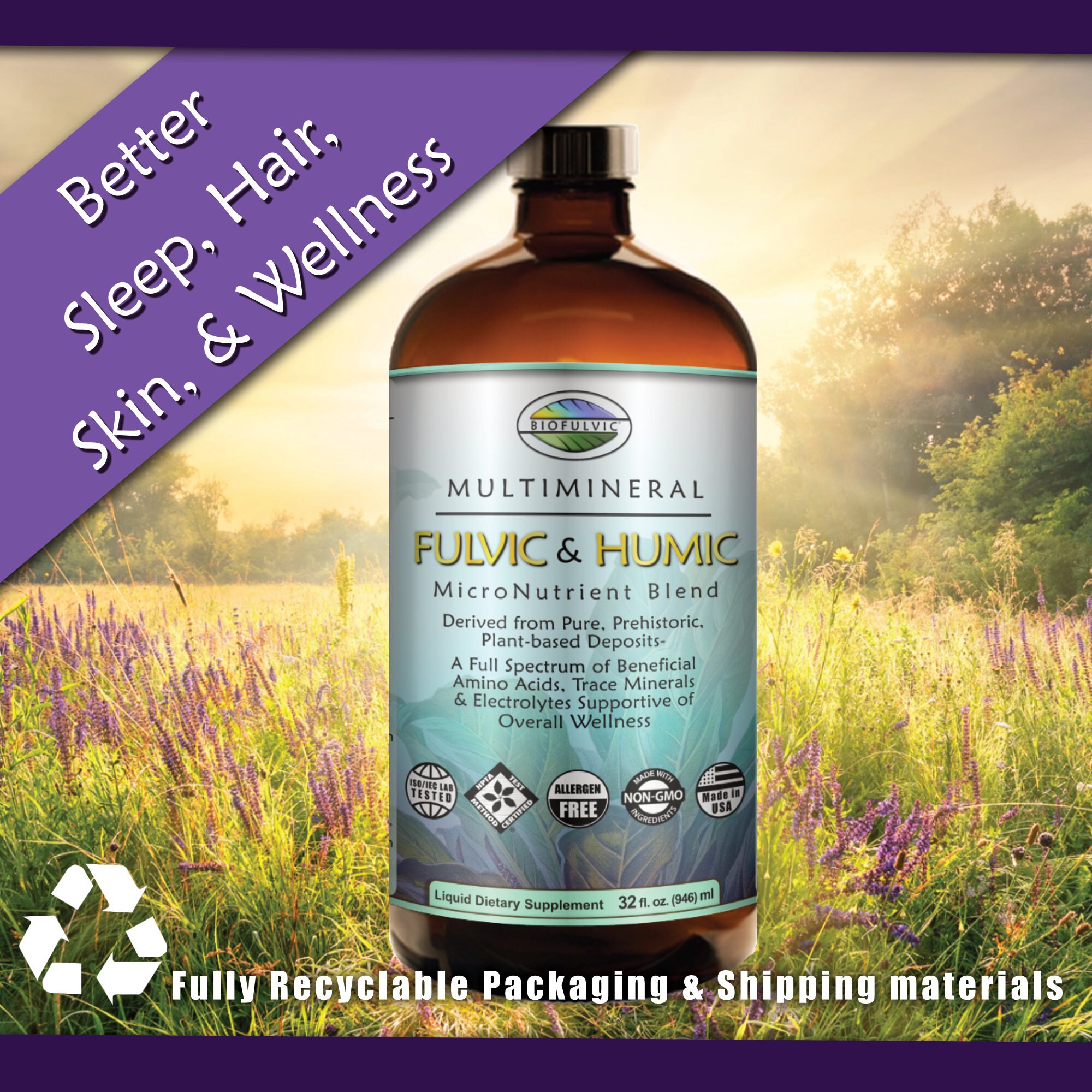 Oxygenated Fulvic & Humic Trace Minerals EXTRA STRENGTH, Vitality