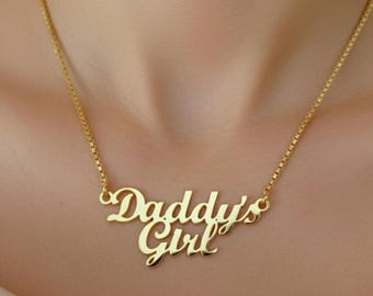 Far-dotter-halsband, mässingshänge med justerbar lådkedja