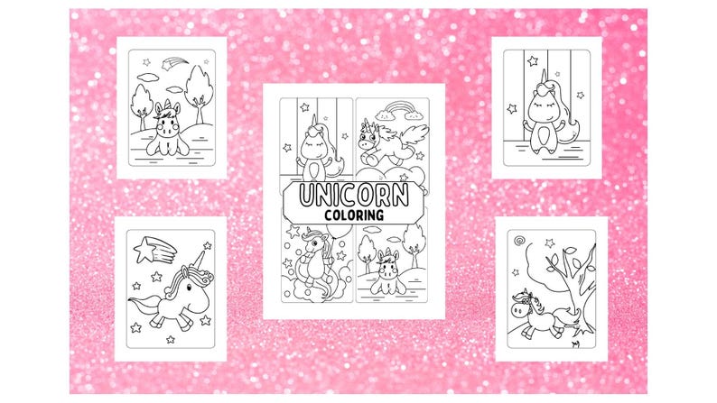 Cute Unicorn Coloring Pages 11 Printable Sheets for Kids Magical ...