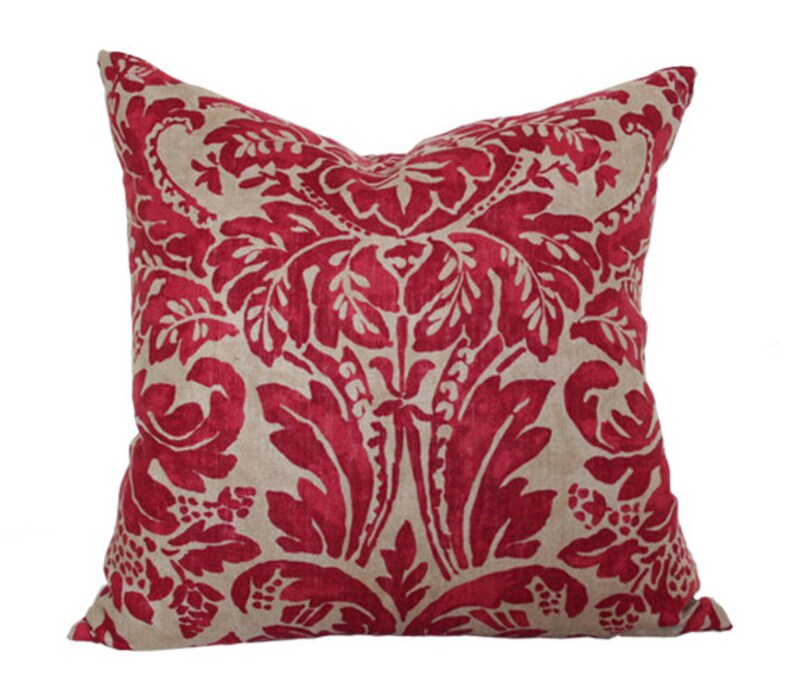 Montrose Linen Ruby Luxury Throw Pillow Lee Jofa Aerin Etsy