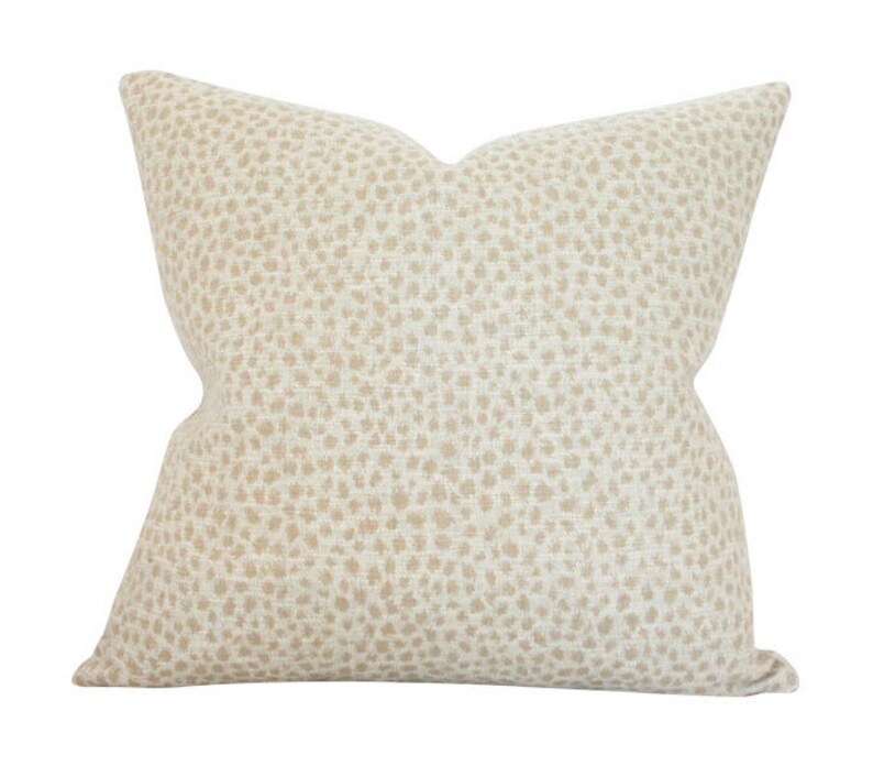 Dotted Beige Luxury Throw Pillow Designer Pillow Custom High End