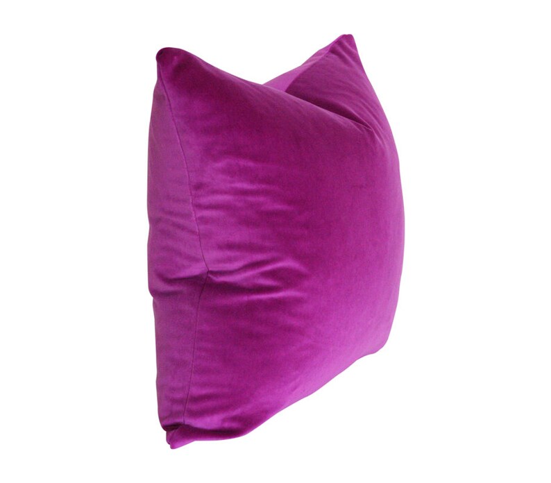 Orchid Velvet Luxury Throw Pillow Dark Magenta Designer Etsy