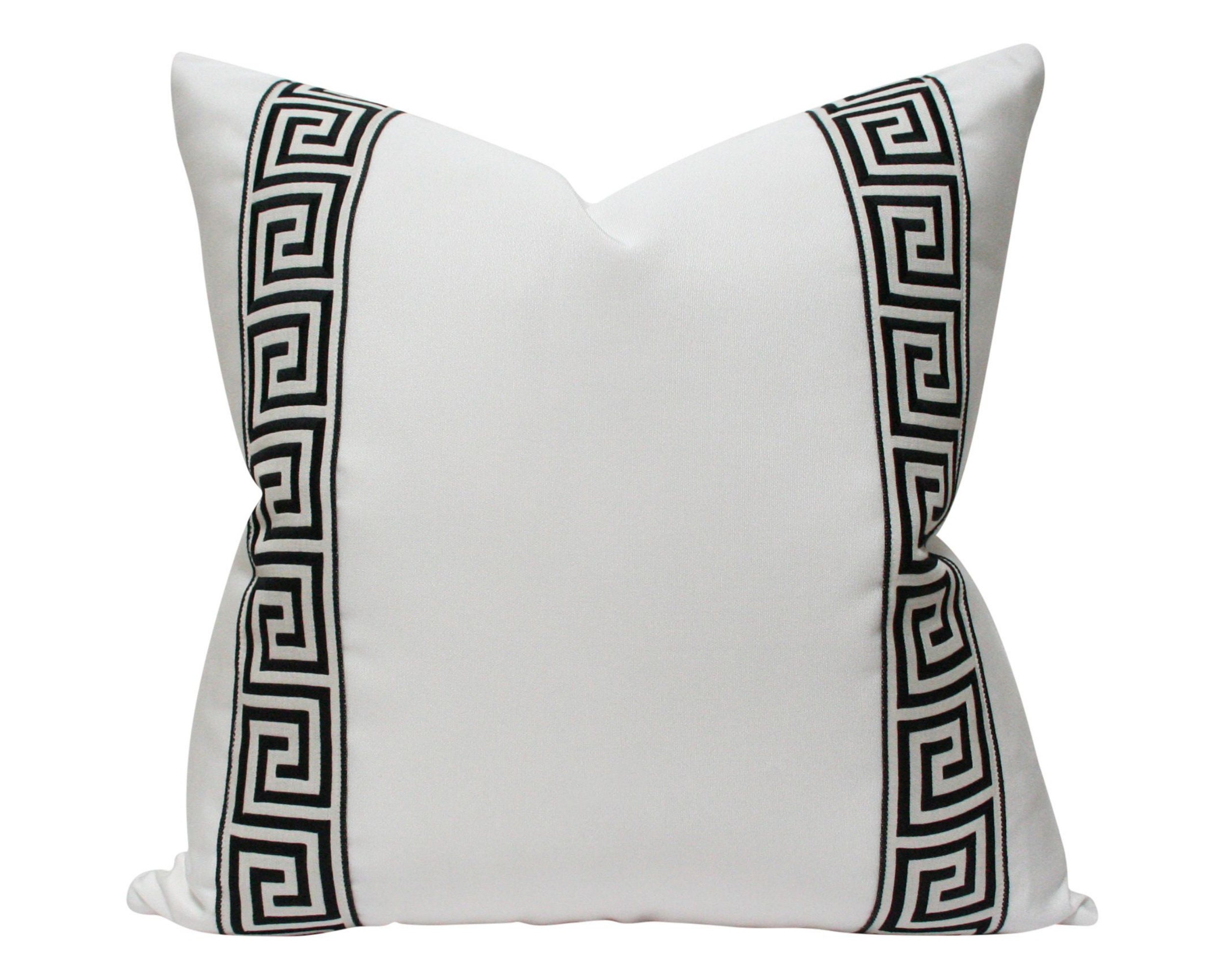 Black And White Greek Key Pillow atelieryuwa.ciao.jp
