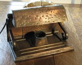 Antique Hammered Arts and Crafts Railroad Desk Lamp FREE SHIPPING to Canada USA