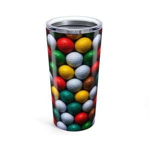 Colorful Golf Ball Tumbler: 20oz Stainless Steel Travel Mug