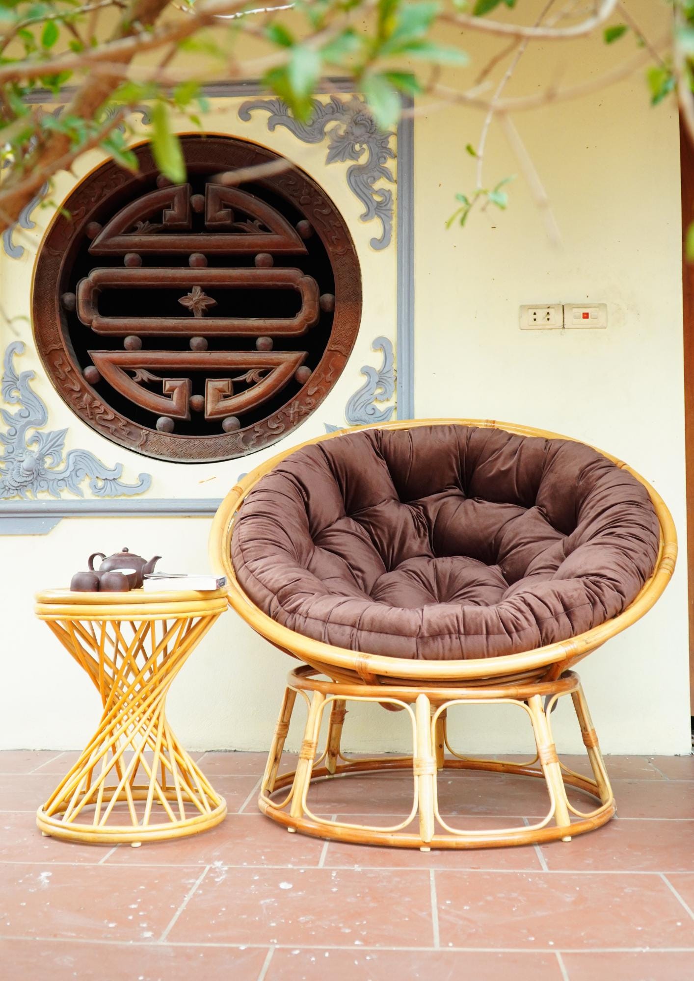 Wicker Papasan Chair Boho Boho Style Papasan Chair Decor Cozy