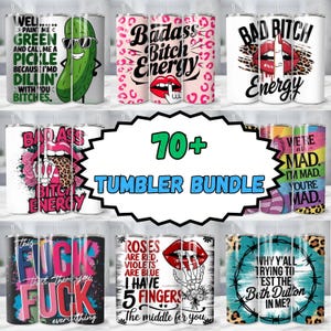 70+ Sarcastic Tumbler Wrap Bundle, Funny Sayings Sublimation Sassy Quotes Design,20oz Skinny Straight, Digital Download Sarcasm PNG Mom Life