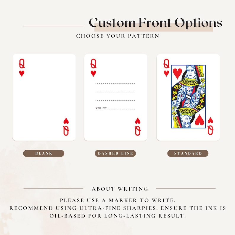 Custom Playing Cards with Your Photo or Logo - Personalized Photo Playing Cards Custom Card Deck Metal Holder - Photo Wedding Guest Book image 7