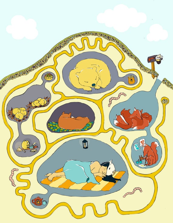 We Are Safe While Sleeping Art Print Illustration Etsy