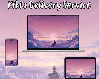 Papel de parede do Serviço de Entregas da Kiki, Studio Ghibli, para celular, tablet e computador (download digital)