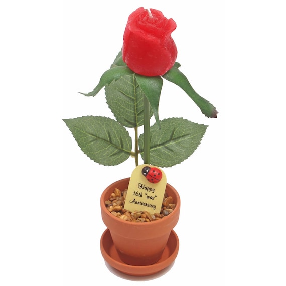 16th Anniversary Gift wax Desk Rose Etsy