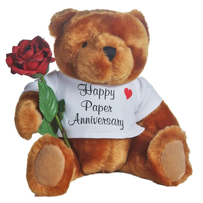 1st paper Anniversary Teddy Bear image 1