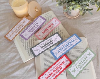 Book Club Bookmark | Romance Bookmark | Fantasy Bookmark | Horror Bookmark | Smutty Bookmark | Dark Romance Bookmark | Reader Gift