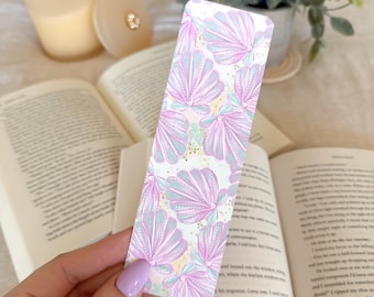 Pastel Seashell Bookmark | Pink Coastal Bookmark | Cute Ocean Inspired Reader Gift | Bookish Accessory | Beachy Bookmark