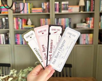 Ticket Bookmarks | Romantacy, Dark Romance, Slow Burn