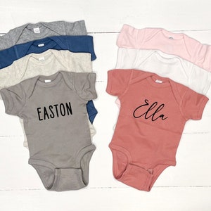 Custom Baby Name Onesie: Cotton Newborn Outfit