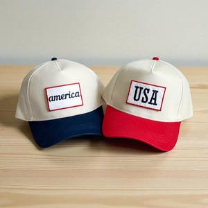 America + USA Embroidered Patch Adult Trucker Hats