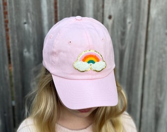 Youth Rainbow Patch Baseball Hat | kids | adjustable | summer | cute kids hat | girls hat | gift ideas | birthday gift | child