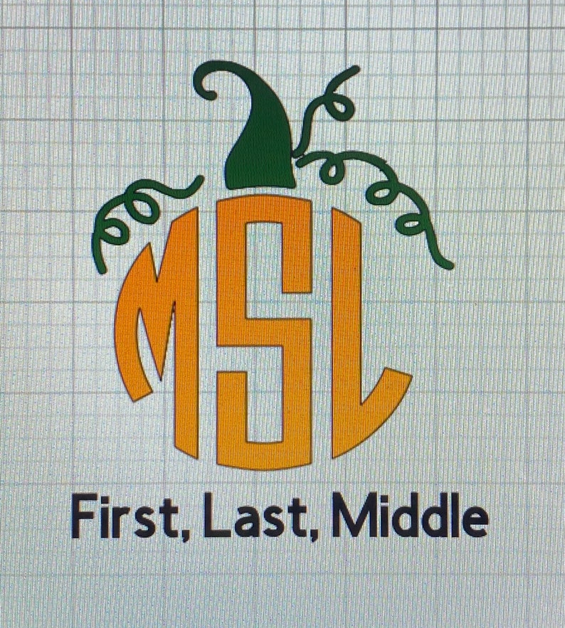 Pumpkin Monogram Shirt: Personalized Fall Tee or Sweatshirt bild 3