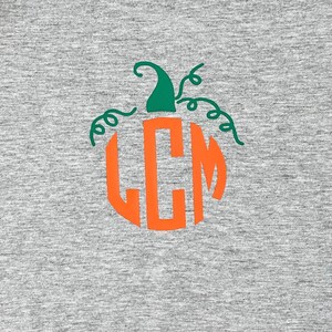 Pumpkin Monogram Shirt: Personalized Fall Tee or Sweatshirt bild 2